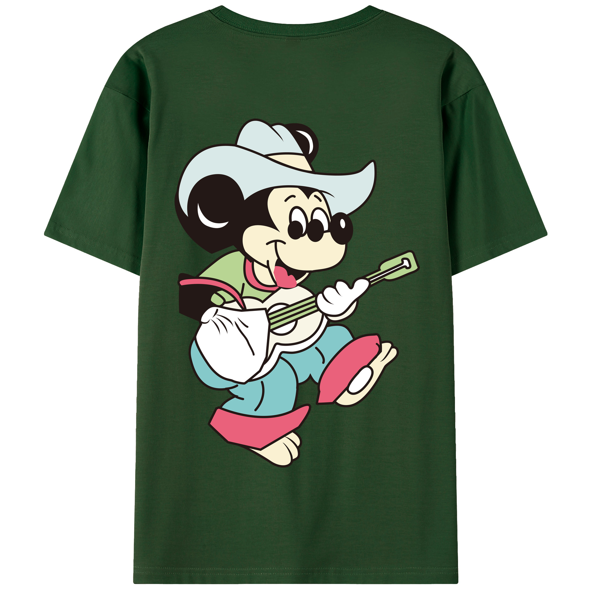 （画像用） ミッキーマウス Mickey Mouse 綿100％半袖Tシャツ（背面プリント）